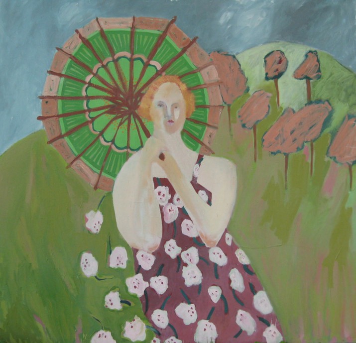 Oil Painting- Woman with Parasol1a