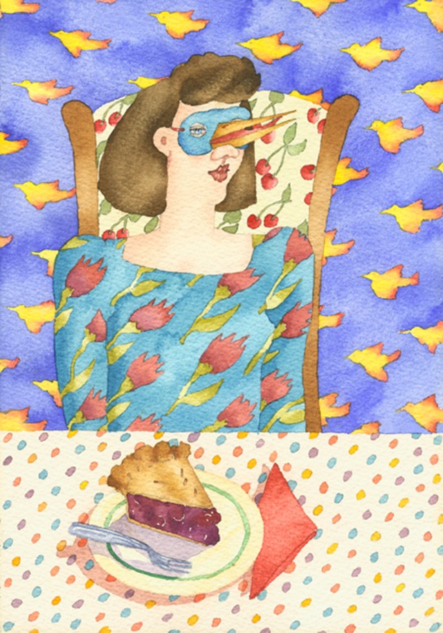 Woman with Birdmask1a